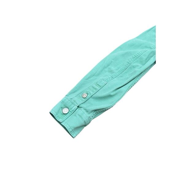 WOMEN'S SMALL MADEWELL GARMENT DYED RELAXED COVERALL JUMPSUIT IN PALE EVERGREEN - Picture 10 of 13